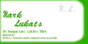 mark lukats business card
